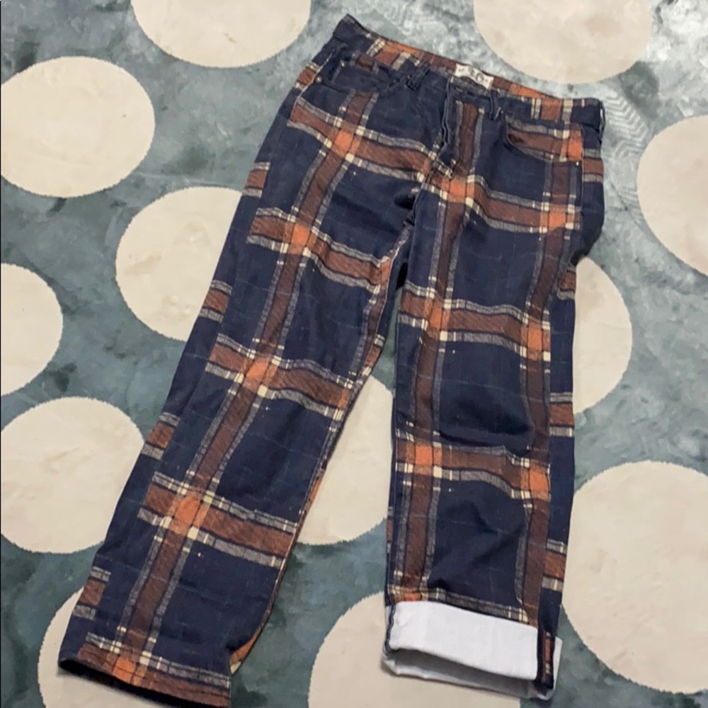 Baker plaid BF jeans🕶 bought on free people